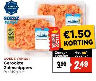 Vomar Voordeelmarkt Goede vangst Gerookte Zalmsnippers aanbieding