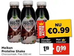 Vomar Voordeelmarkt Melkan Proteïne Shake aanbieding
