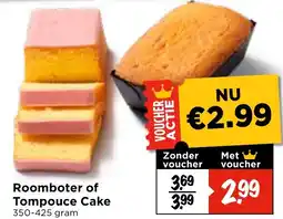 Vomar Voordeelmarkt Roomboter of Tompouce Cake aanbieding
