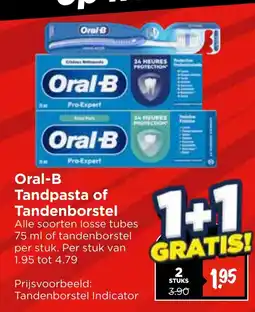 Vomar Voordeelmarkt Oral B Tandpasta of Tandenborstel aanbieding