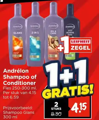 Vomar Voordeelmarkt Andrélon Shampoo of Conditioner aanbieding