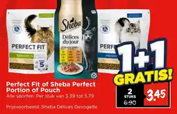 Vomar Voordeelmarkt Perfect Fit of Sheba Perfect Portion of Pouch aanbieding