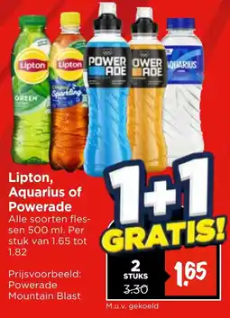 Vomar Voordeelmarkt Lipton, Aquarius of Powerade aanbieding