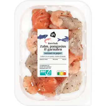 Albert Heijn AH Roerbak zalm pangasius garnalen zeezout aanbieding