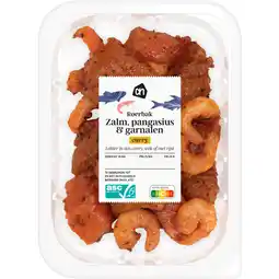 Albert Heijn AH Roerbak zalm pangasius garnalen curry aanbieding