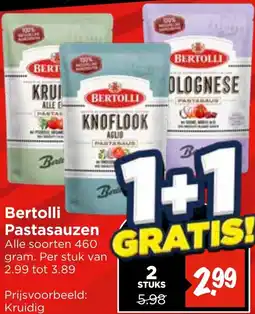 Vomar Voordeelmarkt Bertolli Pastasauzen aanbieding