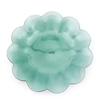 Douglas Rivièra Maison Prachtige Ronde Schaal in G03 - Groen van Glas met een Hoogte van 2 cm aanbieding