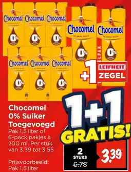 Vomar Voordeelmarkt Chocomel 0% Suiker Toegevoegd aanbieding