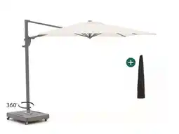 Kees Smit Shadowline Francisco zweefparasol 260x260cm aanbieding