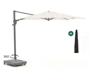 Kees Smit Shadowline Francisco zweefparasol 260x260cm aanbieding