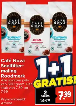 Vomar Voordeelmarkt Café Nova Snelfiltermaling Roodmerk aanbieding