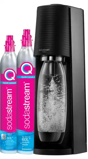 Coolblue SodaStream TERRA Zwart + Quick Connect Koolzuurcilinder aanbieding