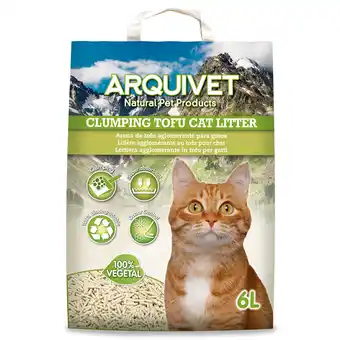 Zooplus Dubbelpak: 2 x 6L Arquivet klonterende kattenbakvulling met tofu aanbieding