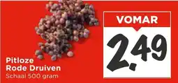 Vomar Voordeelmarkt Pitloze Rode Druiven aanbieding