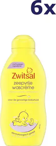 Bol.com 6x Zwitsal Zeepvrije Wascrème 200 ml aanbieding