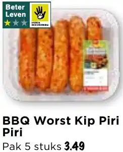 Vomar Voordeelmarkt BBQ Worst Kip Piri Piri aanbieding