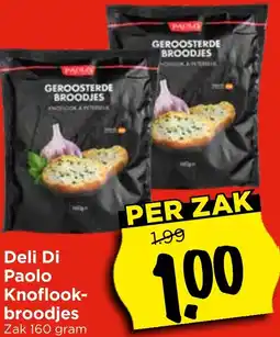 Vomar Voordeelmarkt Deli Di Paolo Knoflookbroodjes aanbieding