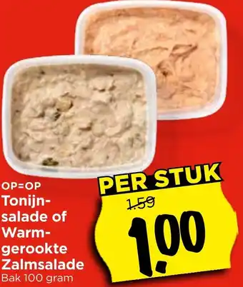Vomar Voordeelmarkt Tonijnsalade of Warm Gerookte Zalmsalade aanbieding