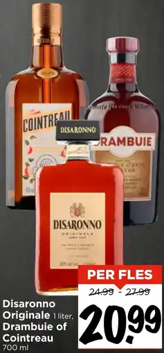 Vomar Voordeelmarkt Disaronno Originale, Drambuie of Cointreau aanbieding
