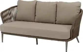 Intratuin Intratuin 3-zits loungebank Kelly taupe aanbieding