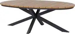 Intratuin Intratuin 6-zits eettafel Alita antraciet 218 x 115 x 75 cm aanbieding