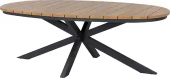 Intratuin Intratuin 6-zits eettafel Alita antraciet 218 x 115 x 75 cm aanbieding