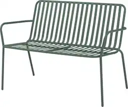 Intratuin Intratuin 2-zits tuinbank Melle groen 62 x 114,5 x 81 cm aanbieding