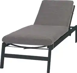 Intratuin Intratuin ligbed Aren antraciet 212 x 65 x 33 cm aanbieding