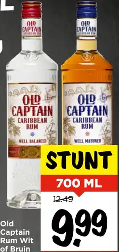 Vomar Voordeelmarkt Old Captain Rum Wit of Bruin aanbieding