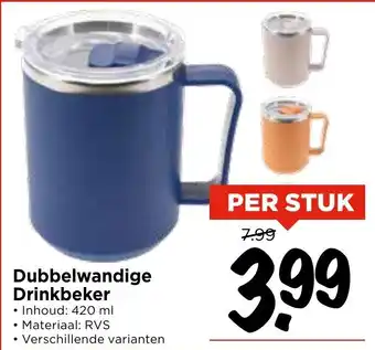 Vomar Voordeelmarkt Dubbelwandige Drinkbeker aanbieding