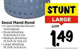 Vomar Voordeelmarkt Seoul Mand Rond Large aanbieding