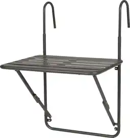 Intratuin Intratuin balkonklaptafel Niki antraciet 60 x 50 x 88 cm aanbieding
