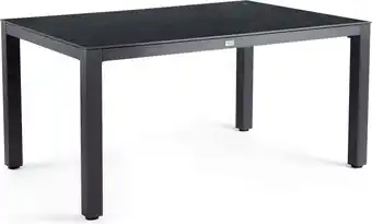 Intratuin Tierra Outdoor 4-zits eettafel Briga zwart / grafite 180 x 100 x 75 cm aanbieding