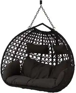 Intratuin Intratuin 2-zits hangstoel Adam zwart aanbieding