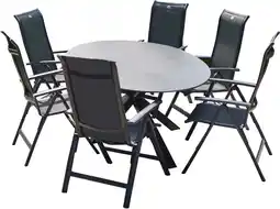 Intratuin Hartman 6-zits diningset Xander met Troy antraciet aanbieding