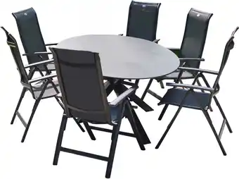 Intratuin Hartman 6-zits diningset Xander met Troy antraciet aanbieding
