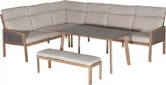 Intratuin Tierra Outdoor 5-zits loungeset Antonio naturel aanbieding