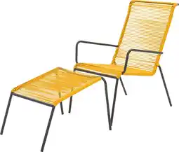 Intratuin Intratuin relaxstoel met voetenbank Steef geel aanbieding