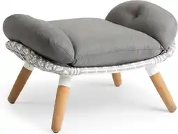 Intratuin Tierra Outdoor voetenbank King grijs/wit 73 x 50 x 47 cm aanbieding