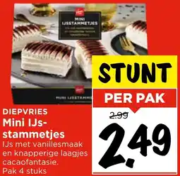 Vomar Voordeelmarkt Mini IJs-stammetjes aanbieding