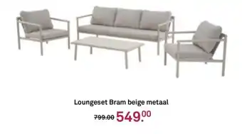 Karwei Loungeset Bram beige metaal aanbieding