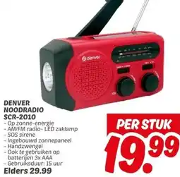Dekamarkt DENVER NOODRADIO SCR-2010 aanbieding