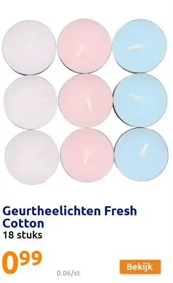 Action Geurtheelichten Fresh Cotton aanbieding