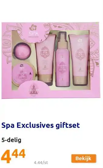 Action Spa Exclusives giftset aanbieding