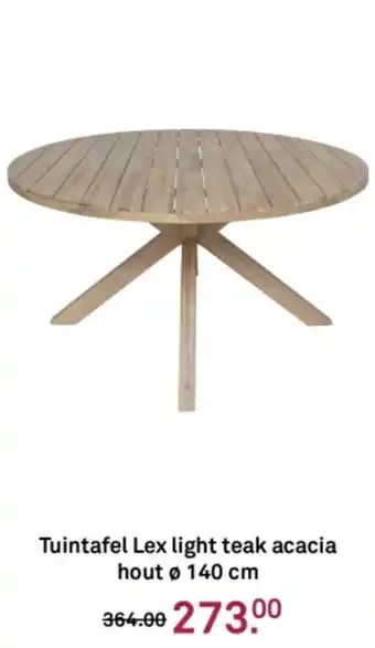 Karwei Tuintafel Lex light teak acacia hout aanbieding