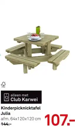 Karwei Kinderpicknicktafel Julia aanbieding