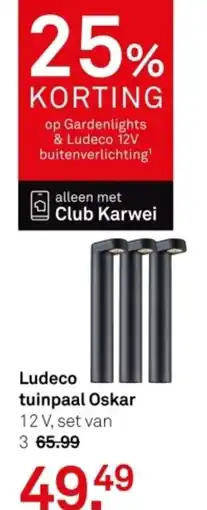 Karwei Ludeco tuinpaal Oskar aanbieding