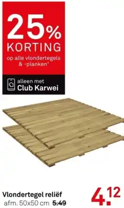 Karwei Vlondertegel reliëf aanbieding