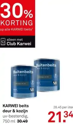 Karwei KARWEI beits deur & kozijn aanbieding