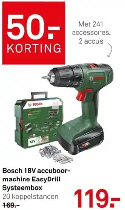 Karwei Bosch 18V accuboormachine EasyDrill Systeembox aanbieding